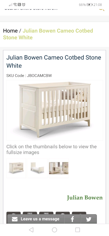 julian cot with mattress